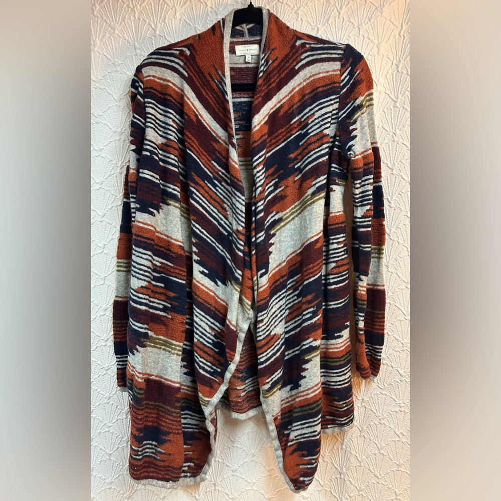 Lucky Brand Medium Aztec Drape Cardigan
